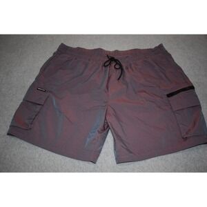 MANFINITY CozeMod Mens 6XL Multicolor Iridescent Purple Cargo Shorts